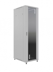 19" Напольный серверный шкаф NTSS ПРЕМИУМ 32U 600x800 мм, передняя дверь стекло, задняя глухая металл, боковые стенки, регулируемые опоры, RAL 7035