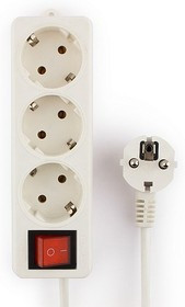 2006287, Удлинитель Гарнизон 3 евророзетки с выключателем и заземлением, допустимый ток 16А, длина 5м.