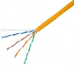 UTP4-S нг(А)-HF (01-0049), Витая пара (огнестойкая), 4 пары Cat5e, 24AWG одножильные неэкранированные