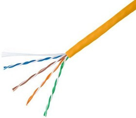 UTP4-S нг(А)-HF (01-0049), Витая пара (огнестойкая), 4 пары Cat5e, 24AWG одножильные неэкранированные