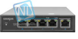 PoE коммутатор неуправляемый PUS-T04-60M, 4x10/100BASE-TX 802.3af&at + 1x10/100BASE-TX, 60Вт