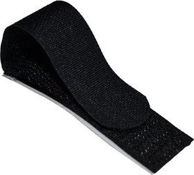 PL9640, Хомут-липучка с клеевой основой 70мм x 20мм, 5 шт (черный)