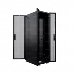 19" серверный шкаф ПРОЦОД 48U 600х1070 мм, передняя дверь перфорация, задние двери двойная перф., регулируемые опоры, RAL 9005