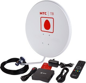 35-0105, Комплект Спутникового ТВ от МТС, ТВ-приставка, 1 год "Базовый ULTRA HD" (модель №171)