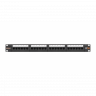 Коммутационная панель NIKOMAX 19", 1U, 24 порта, Кат.5e (Класс D), 100МГц, RJ45/8P8C, 110/KRONE, T568A/B, неэкранированная, с органайзером, черная