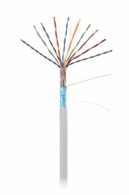 Кабель NETLAN F/UTP 4 пары, Кат.5e (Класс D), 100МГц, одножильный, BC (чистая медь), внутренний, PVC нг(B), серый, 305м