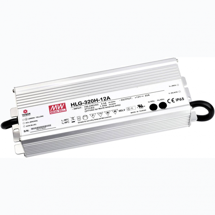 Источник питания HLG-320H-36A IP67, регулируемый выход