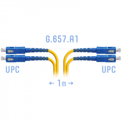 Патчкорд оптический SC/UPC SM G.657.A1 Duplex 1 метр