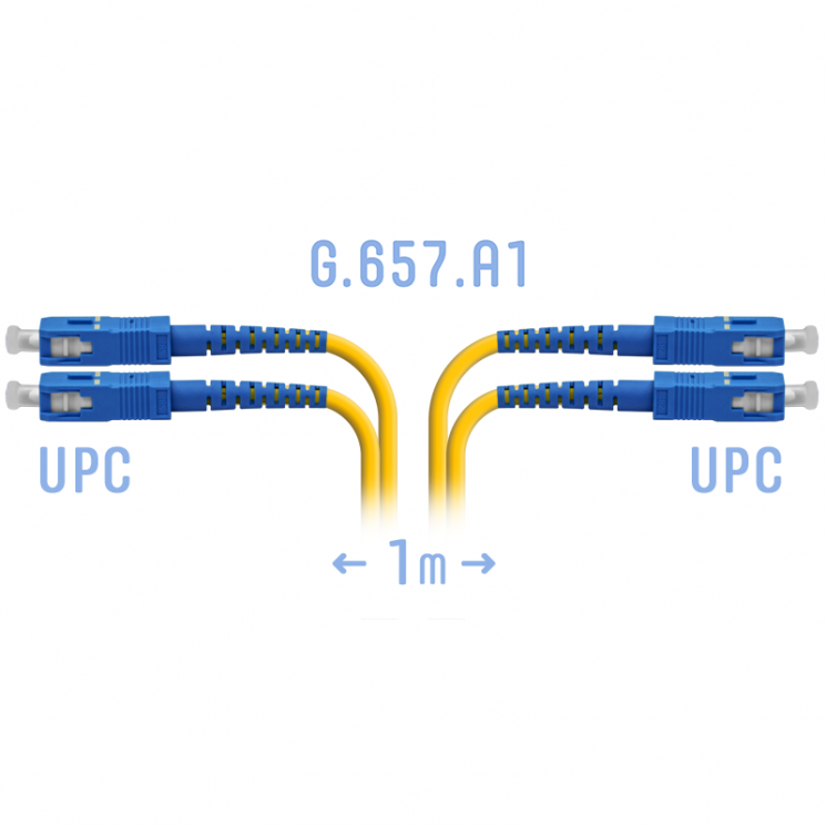 Патчкорд оптический SC/UPC SM G.657.A1 Duplex 1 метр