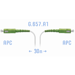 Патчкорд оптический FTTH SC/APC, кабель 604-02-01W, 30 метров
