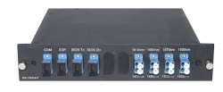 Мультиплексор CWDM одноволоконный 4-х канальный, (trx:1610-1550, 1470-1530), Monitor, UPG