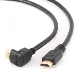 HDC3, Кабель HDMI (M) - HDMI (M), вер. 1.4, поддержка Ethernet/3D, угловой разъем, 3м
