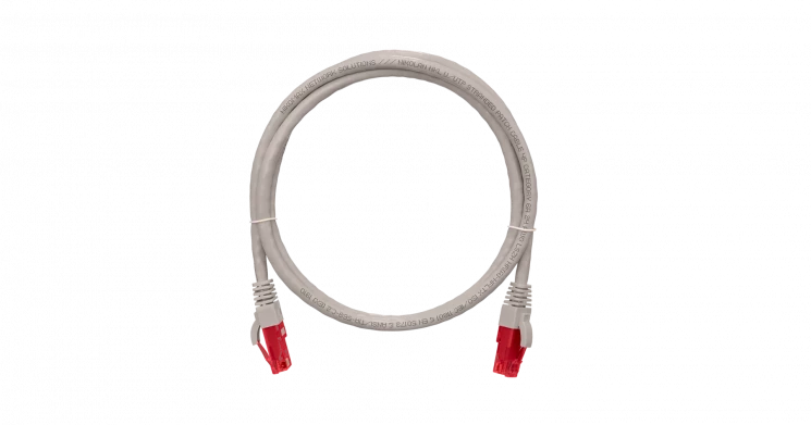 Коммутационный шнур категории 6A SLIM LINE, U/UTP, LSZH, T568B, белый, 1 м