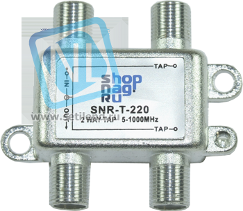 Ответвитель абонентский SNR-T-224, на 2 отвода, вносимое затухание IN-TAP 24dB.