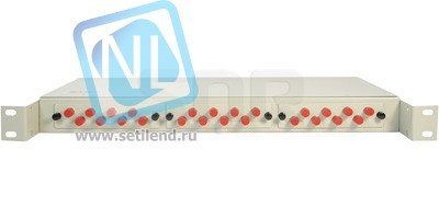 Кросс оптический 19" (ШКОС) укомплектованный на 24 FC портов (комплект с розетками и пигтейлами)
