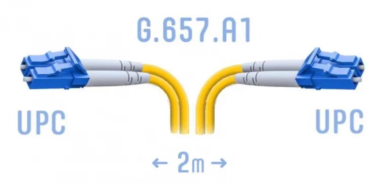 Патчкорд оптический B-Optix LC/UPC SM G.657.A1 Duplex 2 метрa