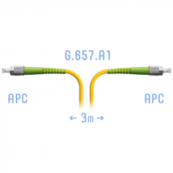 Патчкорд оптический FC/APC SM G.657.A1 3 метра