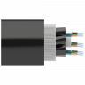 Кабель оптический самонесущий диэлектрический, 8 волокон, 6.0кН, 11.0мм, катушка 1км.