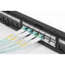 Коммутационная панель SNR, 19" для модулей KeyStone, незагруженная, неэкранированная, 1U, 24 порта, cat.5e, разборная, порты со шторками
