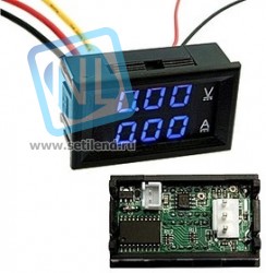 97667, Измерительная головка 0-100V 0-10A Blue (шунт встроен)