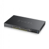 Коммутатор ZYXEL NebulaFlex Pro GS2220-28HP Hybrid L2 PoE+ switch , rack 19", 24xGE PoE+, 4xCombo (SFP / RJ-45), budget 375 W, standalone / cloud man