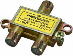 05-6031, ДЕЛИТЕЛЬ ТВ х 2 под F разъём 5-900 МГц