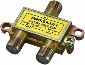 05-6031, ДЕЛИТЕЛЬ ТВ х 2 под F разъём 5-900 МГц