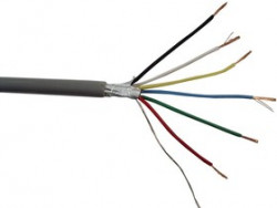 CCC-6G, Кабель коммуникационный 6 проводов,экранированный, серый