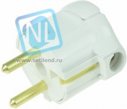 11-8504, Вилка Евро угловая с кольцом с з/к 16 А