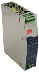 SDR-75-12 Мощный блок питания на DIN-рейку, 12В, 6,3А, 75Вт Mean Well