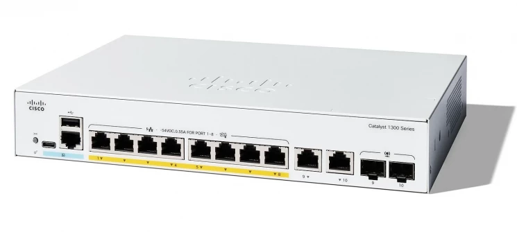 Коммутатор Cisco Catalyst C1300-8P-E-2G