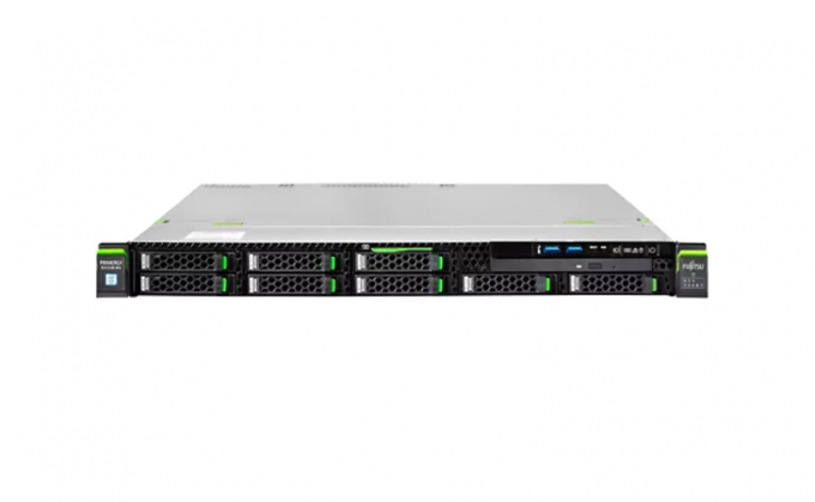 Сервер Fujitsu PRIMERGY RX1330 M4, 1 процессор Intel Xeon E-2276G, 64GB DDR4, 10 отсеков 2.5", 1TB PCIe NVMe, 2x240GB SATA SSD, 1х450W AC