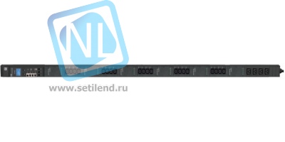 Управляемый блок розеток Tesla Power серии PRO 24 розетки серии D, вертикальный монтаж, 32A (2P+E)