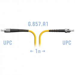 Патчкорд оптический FC/UPC-ST/UPC SM G.657.A1 1 метр