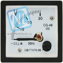 63945, Вольтметр 30В (48х48)