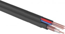 ККСВ-П (01-4022), Кабель видеонаблюдения (коаксильный + 4х0.5мм) черный