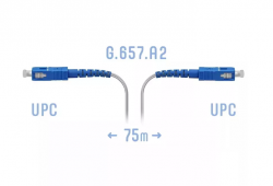 Патчкорд оптический FTTH SC/UPC, кабель 604-02-01W, 75 метров