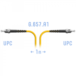 Патчкорд оптический ST/UPC SM G.657.A1 1 метр