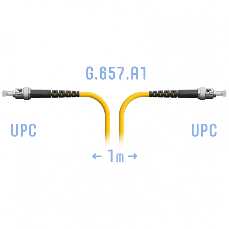 Патчкорд оптический ST/UPC SM G.657.A1 1 метр
