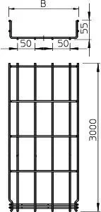Лоток проволочный 100х55 L3000 нерж. сталь 3.9мм GRM 55 100 VA4301 OBO 6001072