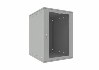 Шкаф телекоммуникационный настенный 12U, 523х600х599мм серия LITE (стеклянная дверь)
