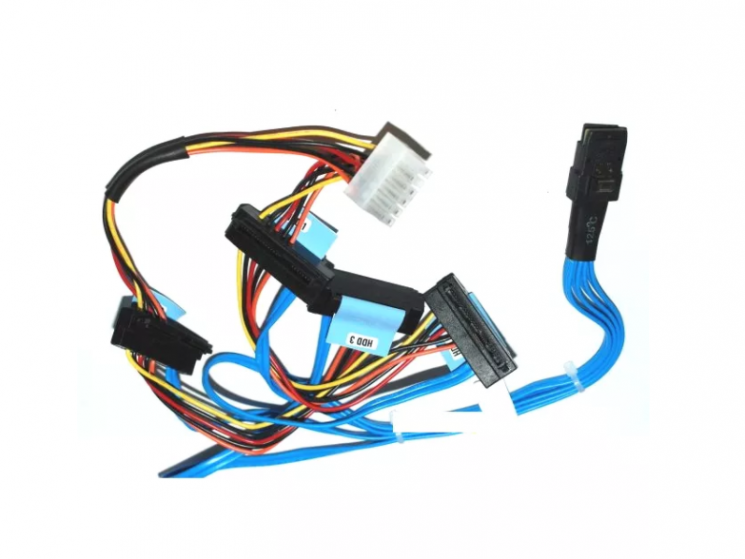 Кабель miniSAS-4SATA with Power внутренний, для серверов Dell R410 для подключения контроллеров SAS6iR