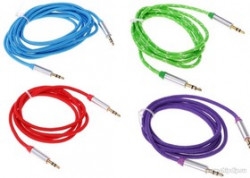 PL1009(PL1010,PL1012, PL1013,PL1014,PL1015), Кабель 3.5" Jack (M) - 3.5" Jack (M) текстиль, 2м, цветной