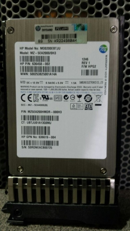 Накопитель HP MO0200EBTJU 200GB 3G SATA MLC SFF 2.5in SC-MO0200EBTJU(NEW)