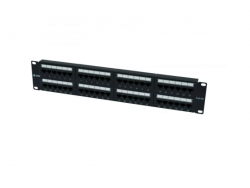 Коммутационная панель SNR, 19" неэкранированная, 2U, 48 портов, cat.6А, горизонтальная заделка