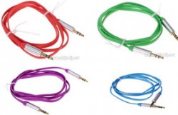PL1018(PL1019, PL1020,PL1021), Кабель 3.5" Jack (M) - 3.5" Jack (M) плоский, 1м, цветной