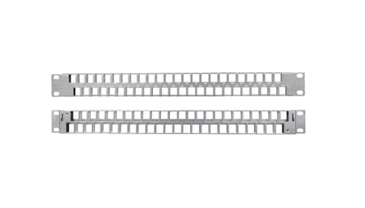 Модульная патч-панель 19", 48 портов, Flat Type, 1U, для модулей Keystone Jack (кроме KJ1-C2, KJ2-C5e, KJ2-C6, KJ2-C6A)