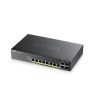 Коммутатор ZYXEL NebulaFlex Pro GS2220-10HP Hybrid L2 PoE+ Switch, 19"rack, 8xGE PoE+, 2xCombo (SFP / RJ-45), 180W PoE Budget, Standalone / Cloud Man