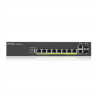 Коммутатор ZYXEL NebulaFlex Pro GS2220-10HP Hybrid L2 PoE+ Switch, 19"rack, 8xGE PoE+, 2xCombo (SFP / RJ-45), 180W PoE Budget, Standalone / Cloud Man