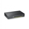 Коммутатор ZYXEL NebulaFlex Pro GS2220-10HP Hybrid L2 PoE+ Switch, 19"rack, 8xGE PoE+, 2xCombo (SFP / RJ-45), 180W PoE Budget, Standalone / Cloud Man